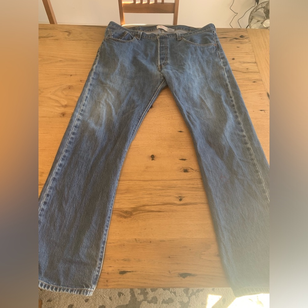 Levi’s 501 Button Fly Straight Leg Jeans -Blue 38x32” Men’s‎ Preowned
